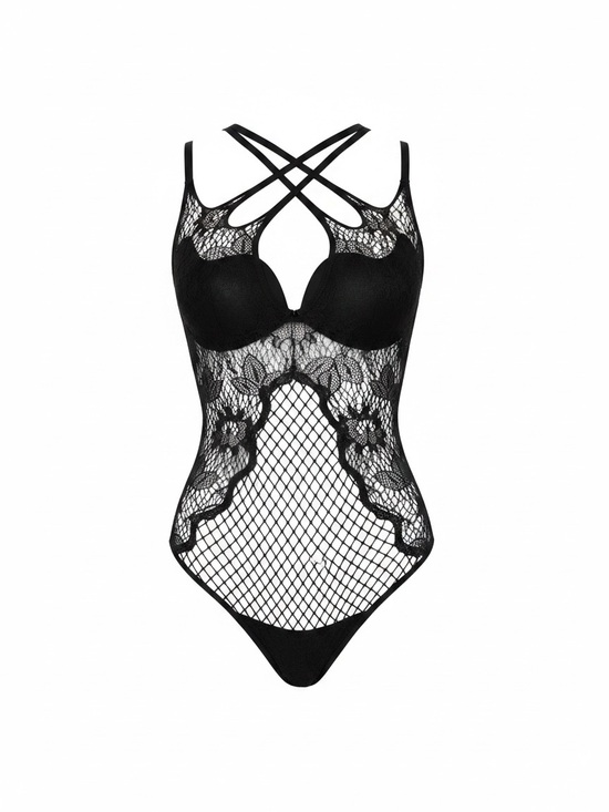 None Other - Sexy Mesh Lingerie Sexy Black Onesie